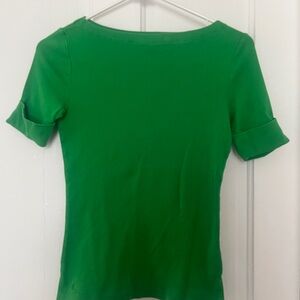 Lauren Ralph Lauren green top size XS 100% cotton
